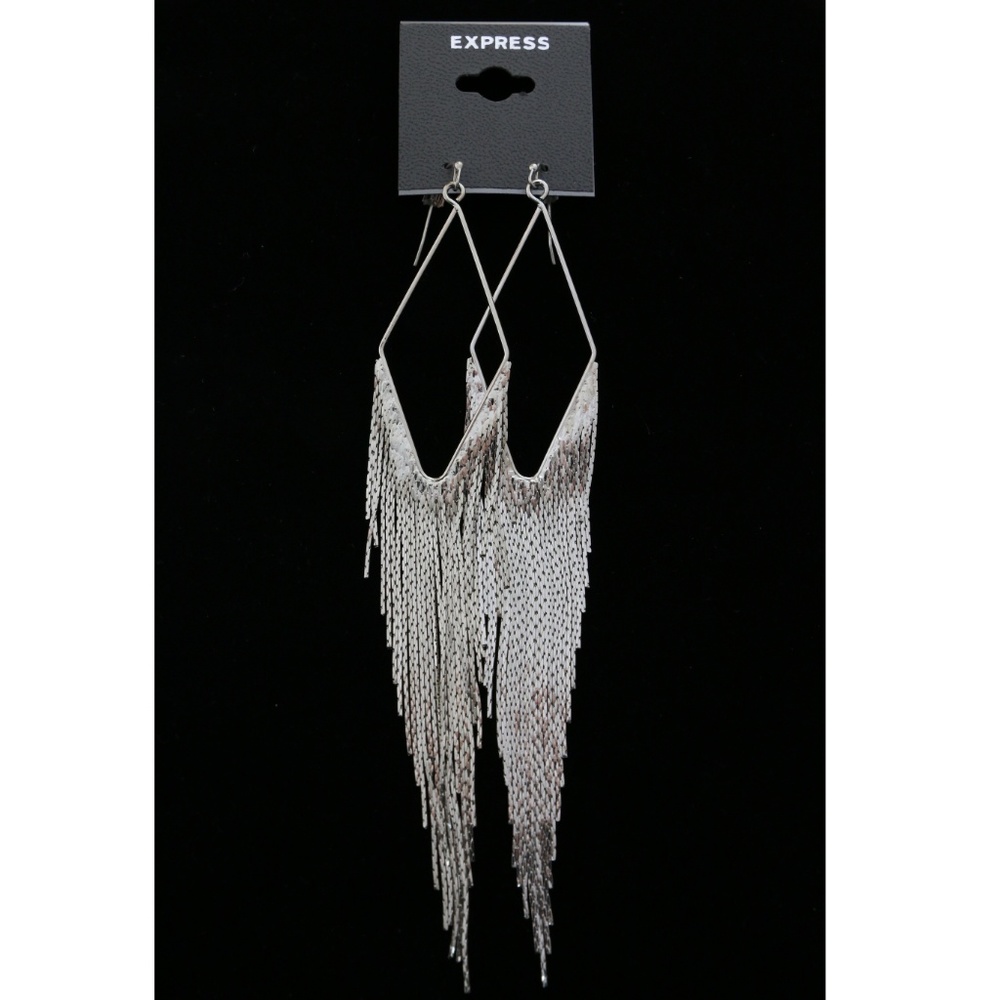 Express Dangle-Earrings Silver NWT - Picture 4 of 6